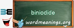WordMeaning blackboard for biniodide